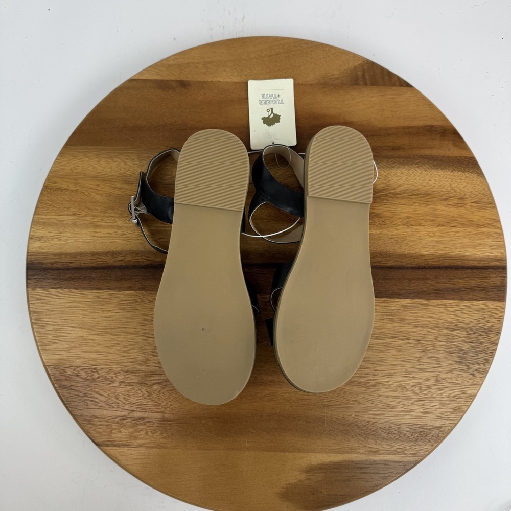 New Girls Big Kids Tucker + Tate Tarya Black Strappy Adjustable Sandals Size 3 Y - Picture 8 of 8